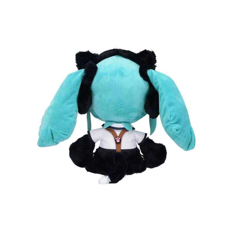 SEGA Hatsune Miku DIVA Meowth LL Black Dolls Plush Doll 34cm High-2