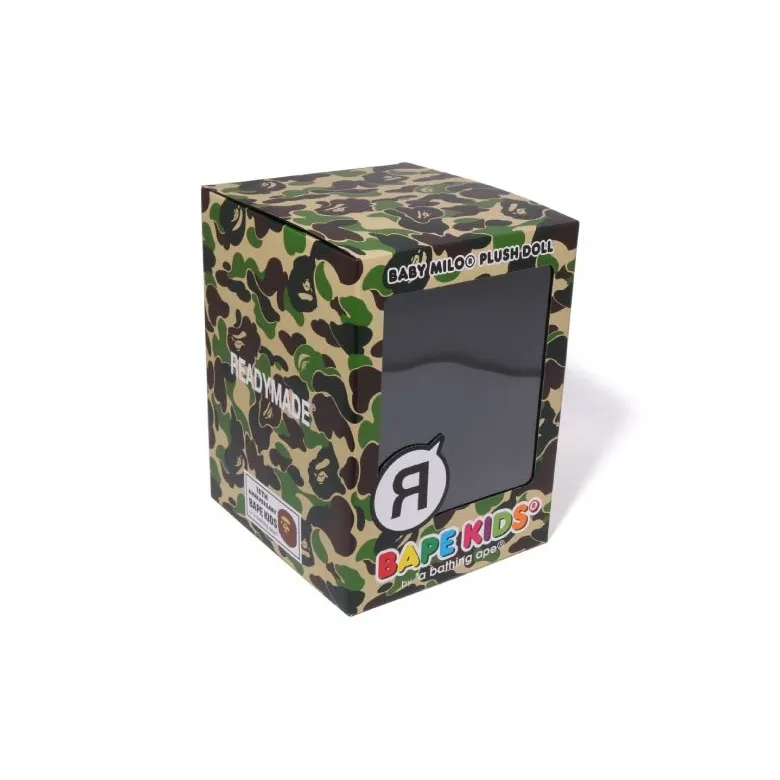 A BATHING APE Kids X Readymade Abc Camo Baby Milo Plush Doll M Army Green-4