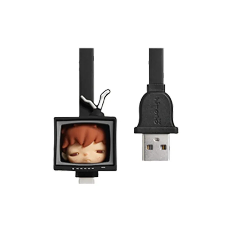 POP MART HIRONO ONO Mute Drama Collection Cable Type-C Blind Box Products Single Blind Box/whole Box 9 Pcs-1