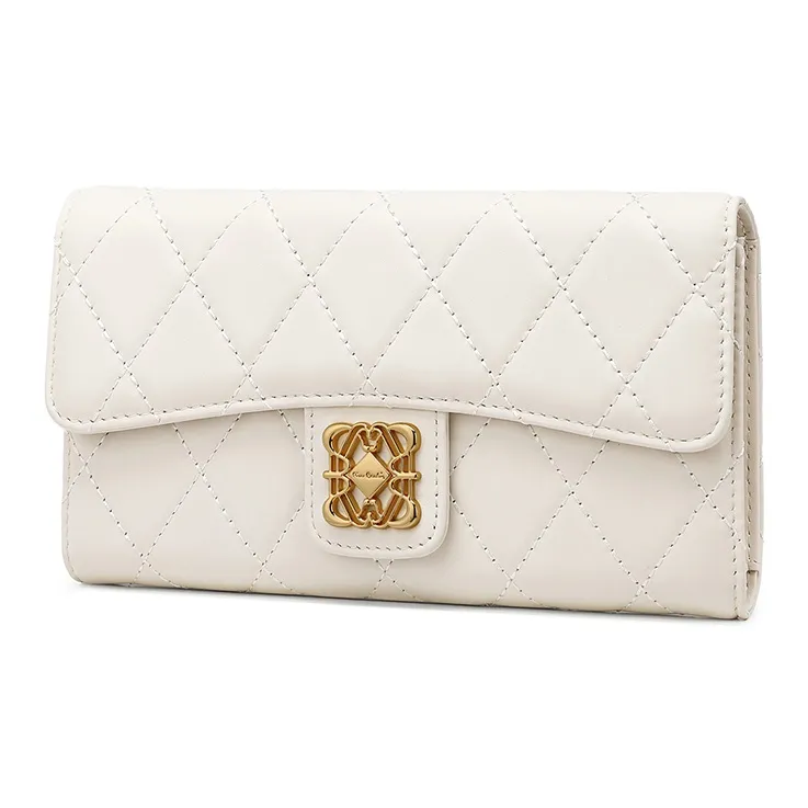 PIERRE CARDIN Top Grain Cow Leather Clutch Wallet Women's Multicolor-7