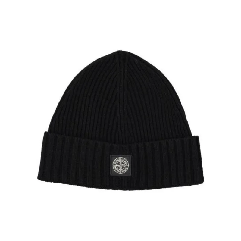STONE ISLAND Compass Patch Knitted Beanie-0