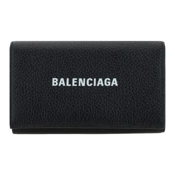 Balenciaga Calfskin Key Pouch Men Black