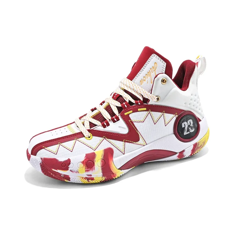 QIUTEXIONG Cushioning, Slip Resistant, Abrasion Resistant, Support, Rebound High Top Basketball Shoes Unisex-13