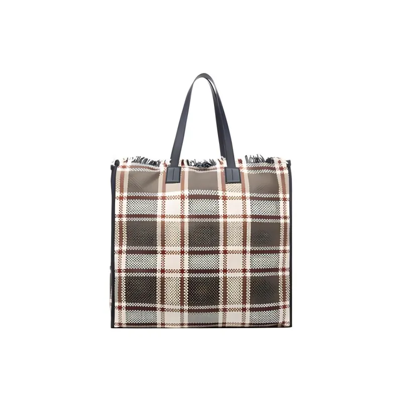 BALLY Sheepskin Tote Bag, Shopping Bag, Handbag Regular Women's Black & White-2