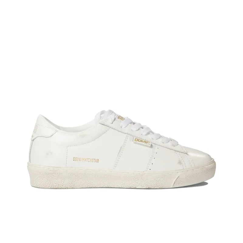Golden Goose Match Star Low Top Skateboard Shoes Women's White-2