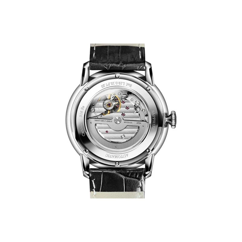 LOBINNI L Affordable Luxury Men's Watch Mechanical Movement Cowhide Strap Watch Men's Watches Gold Dial-19