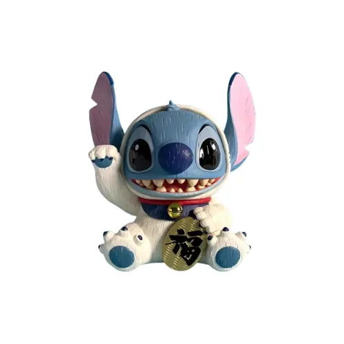 Disney Stitch 100th Anniversary Original Time Collection URDU Fubu House Lucky Cat STITCH Trendy Figures