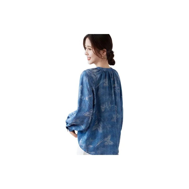 To The West Shirt Women's Denim Blue-2