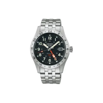 SEIKO Automatic/Manual Mechanical Movement Stainless Steel Strap Watch Men's Watches Black Dial