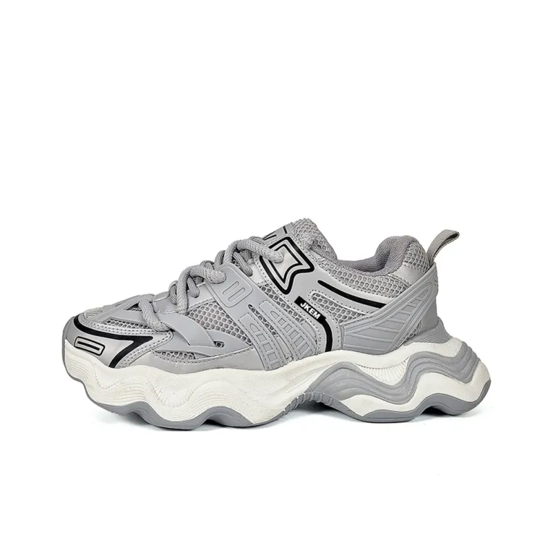 JKEM Cushioned Slip Resistant Abrasion Resistant Low Top Chunky Sneakers Men-5