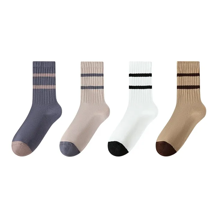 PLANDOO Mid Calf Socks Unisex 4 Pack-2