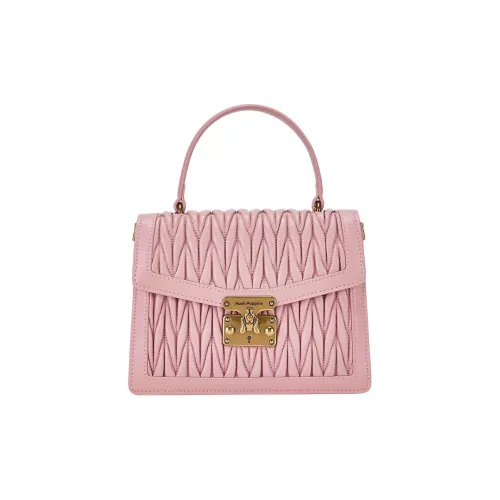 Hush Puppies Synthetic Leather Portable Crossbody Bag Shoulder Bag Medium Size Women's Pink