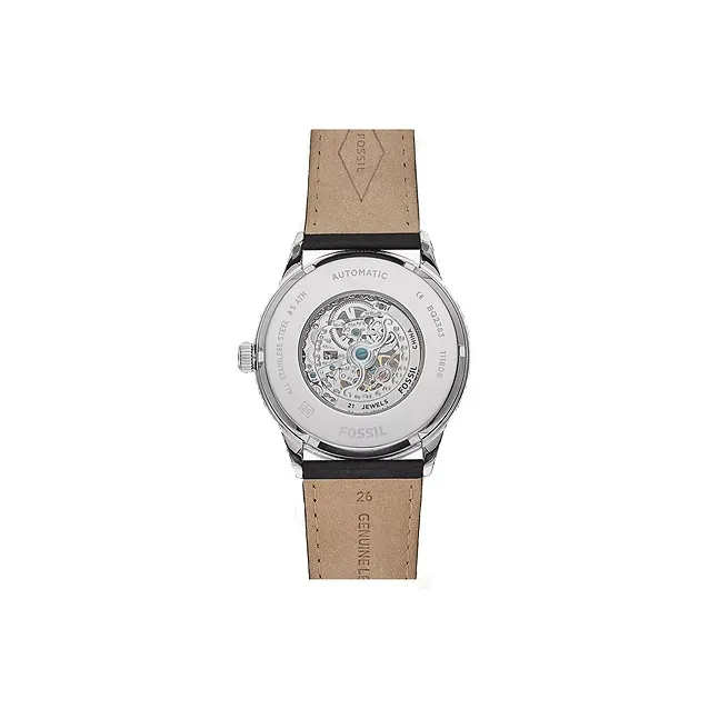 FOSSIL Wrist Watch Automatic Mechanical Movement Leather Watch Bands Black Dial Men's Watches-2