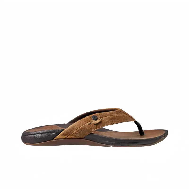 REEF Rubber Sole Slip-Resistant Flip Flops Men Brown-1