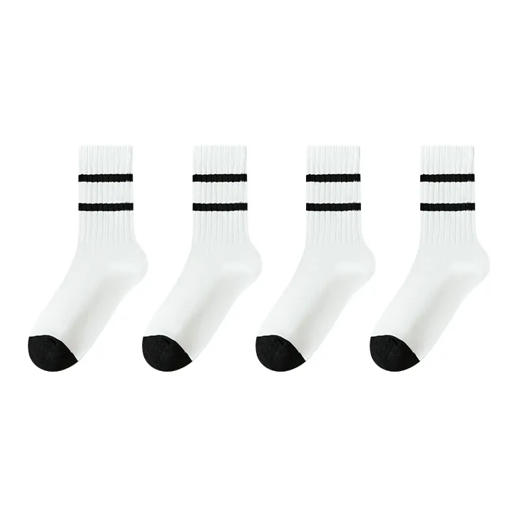 PLANDOO Mid Calf Socks Unisex 4 Pack-8