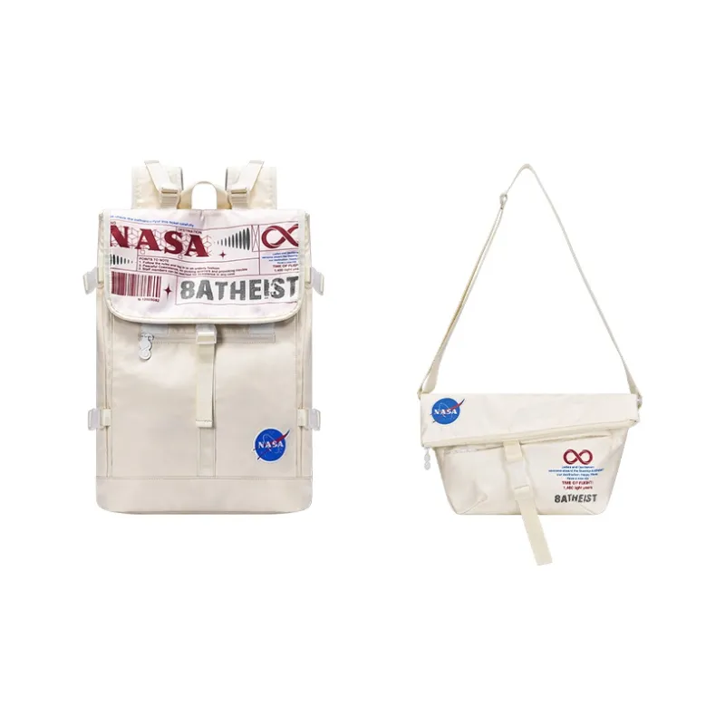 8atheist NASA Collaboration Polyester Backpack Unisex Ecru Color Blocking-19