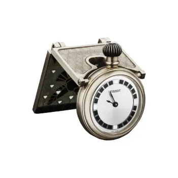 TISSOT Manual Mechanical Movement Brass Pocket Watches 34mm Men's Watches Silver T81.9.1003.4
