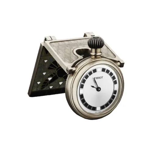 TISSOT Manual Mechanical Movement Brass Pocket Watches 34mm Men's Watches Silver T81.9.1003.4