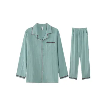 Lan Miao Pajama Set Men Turquoise