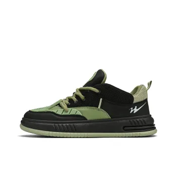 Binary Low-Top Skateboard Shoes Men Black Green