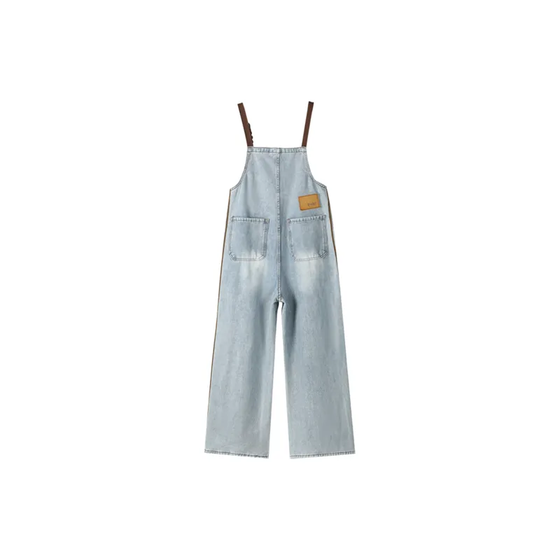 Wen Shan Overalls Women's Cyan Cloud Blue-2