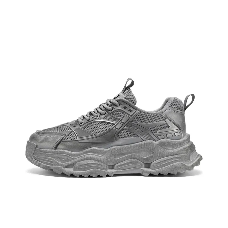 JKEM Anti-Slip And Wear-Resistant Height Increasing Low-Top Chunky Sneakers Men-5