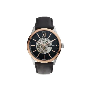 FOSSIL Wrist Watch Automatic Mechanical Movement Leather Watch Bands Black Dial Men's Watches
