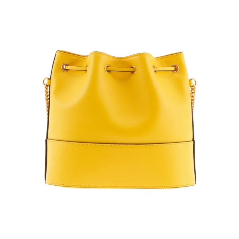 Valentino GARAVANI Sheepskin Bucket Bags Crossbody Bag, Shoulder Bag Mini Women's Yellow-5