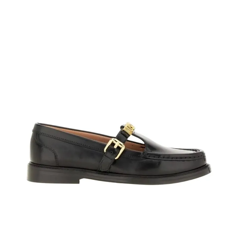 MOSCHINO Logo Lettering Slip-On Loafers Women's-1