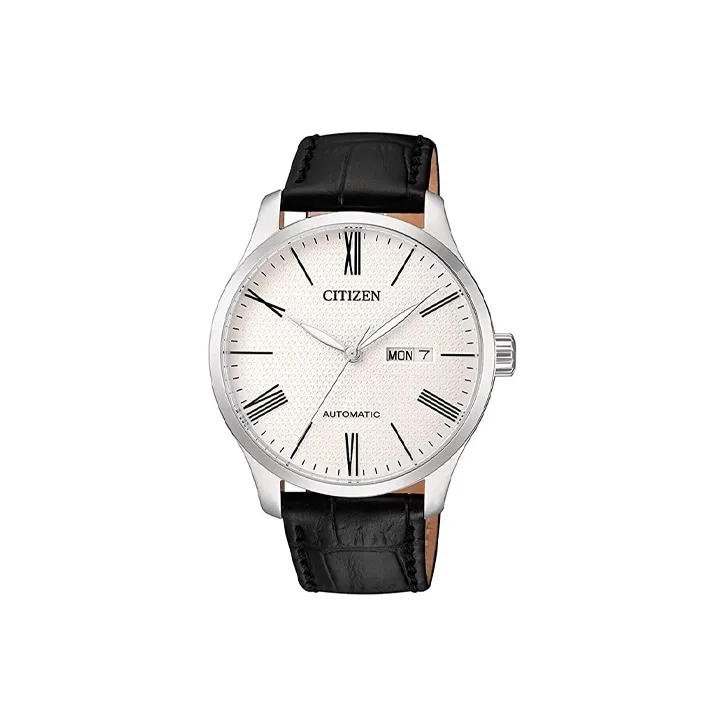 CITIZEN Automatic Mechanical Movement Cowhide Strap Watch 40mm Men's Watch White Dial NH8350 08A-0