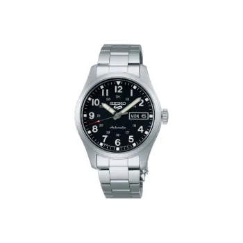 SEIKO Mechanical Movement Stainless Steel Strap Watch Men's Watches Black Dial