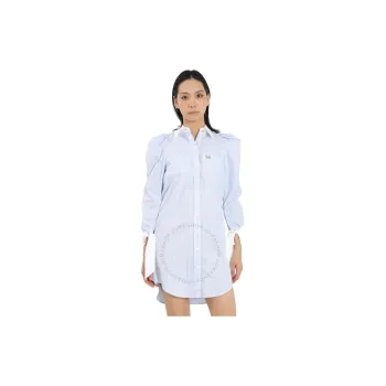 Burberry Long-Sleeved Dresses Women's Light Blue