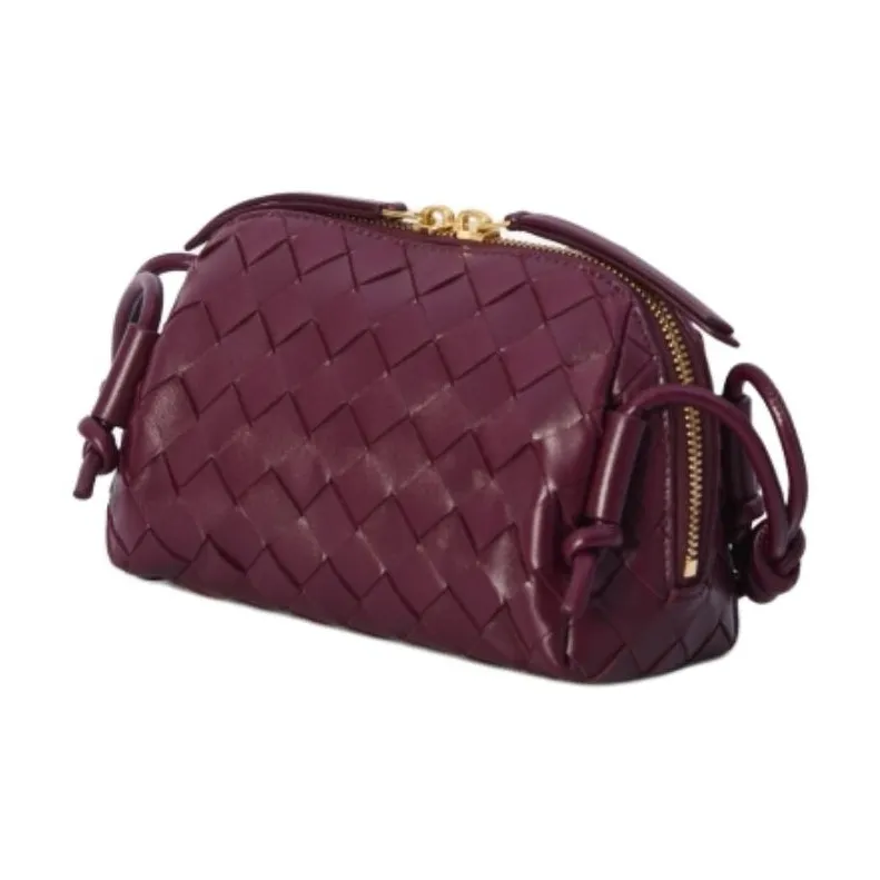 Bottega Veneta Sheepskin Crossbody One Shoulder Clutch Regular Women's Red-2