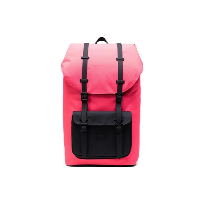 Herschel Polyester Travel Bags Backpack Large Size Unisex Neon Pink/Black-0