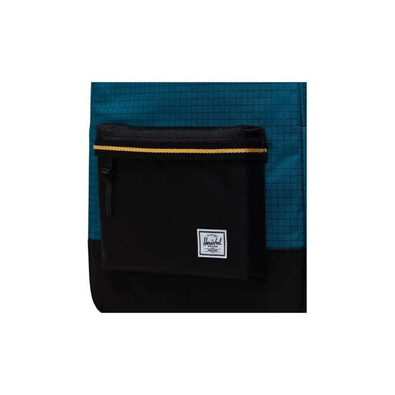 Herschel Polyester Backpack Large Size Unisex Grid Harbor Blue/Classic Black/Amber Yellow-4