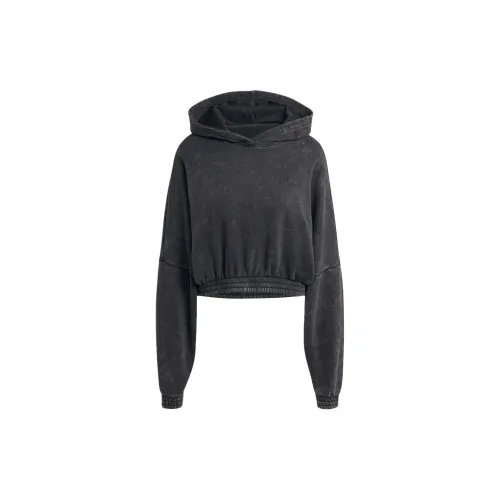 Adidas Originals CROP HOODIE Sweatshirts Women's Black