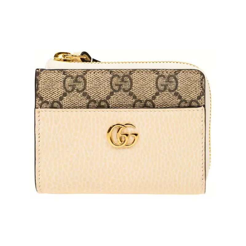 GUCCI Marmont PVC Wallet Mini Women's Beige-0