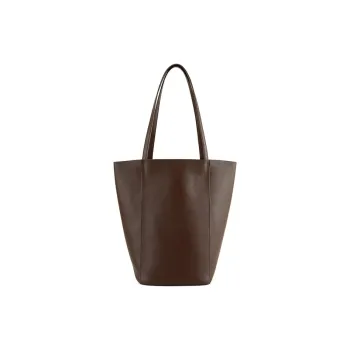 Teenmix Cow Leather With Microfiber And Synthetic Leather Shoulder Bag Women's Coffee/Black