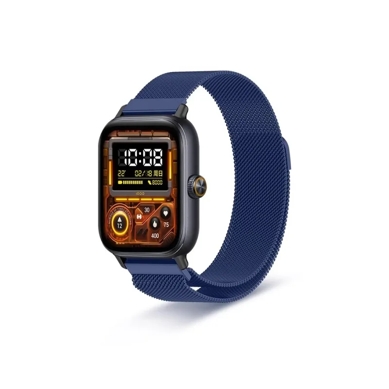 FZRT Vivoiqoo Compatibility Watch Band Beige Blue Magnetic Steel Band Metal Quick Release Style Metal-4