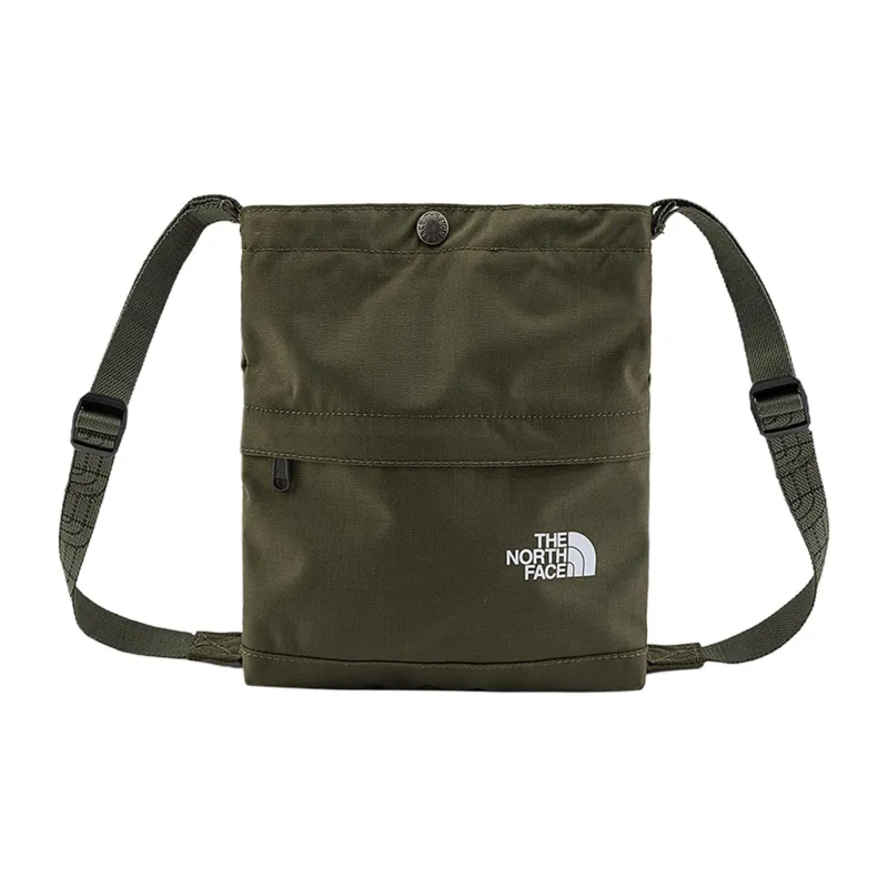 THE NORTH FACE Nylon Crossbody Bag, Shoulder Bag Regular Unisex Gray Brown Green-0