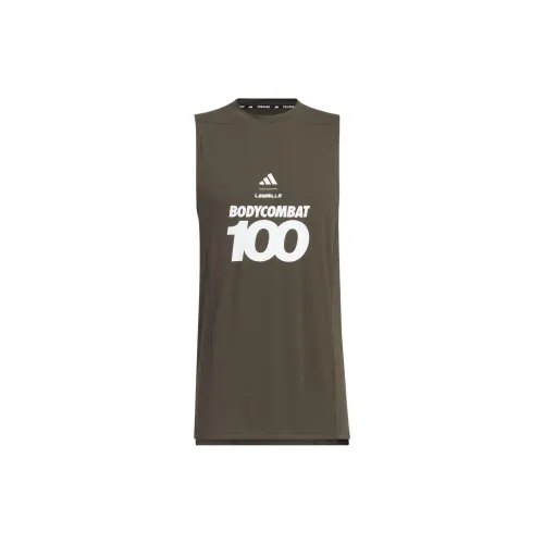 Adidas Tank Tops Men Dark Olive Green