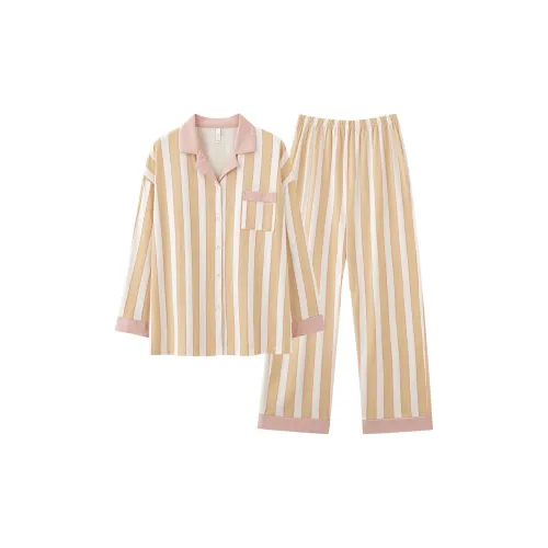 PBENO PD Pajama Set Women's Orange White
