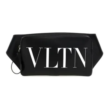 Valentino VLTN Logo Printed Zip Up Belt Bag