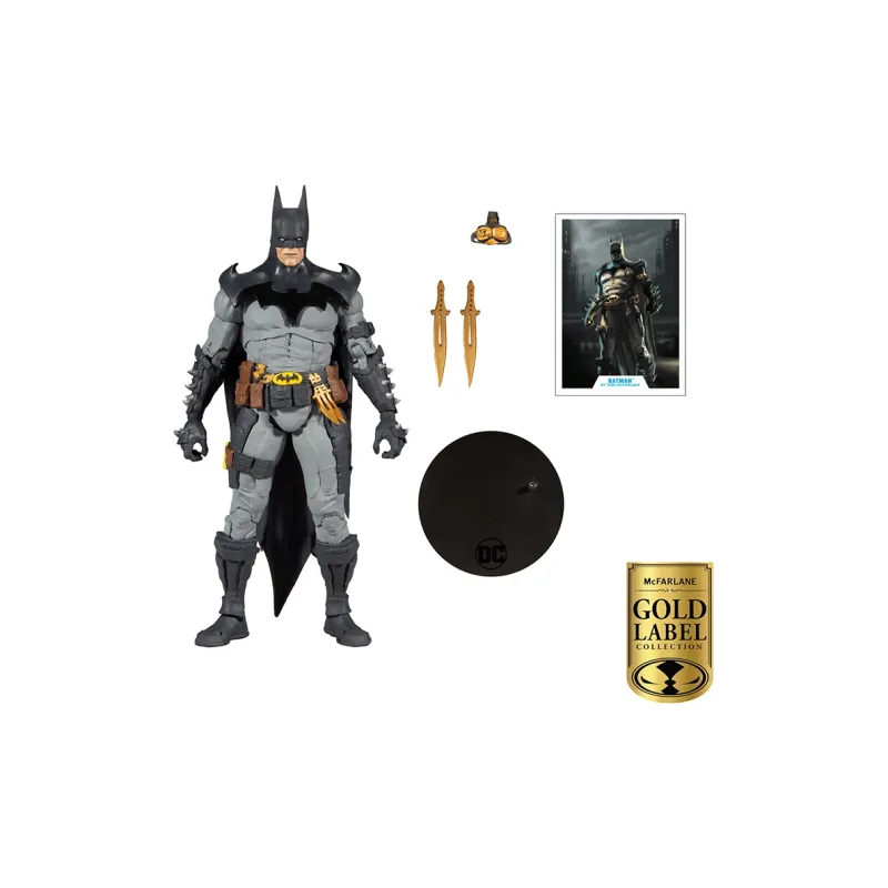 McFARLANE Batman DC Doll Old Mac Gold Logo Collection Scale Figure Bonus Gifts-1
