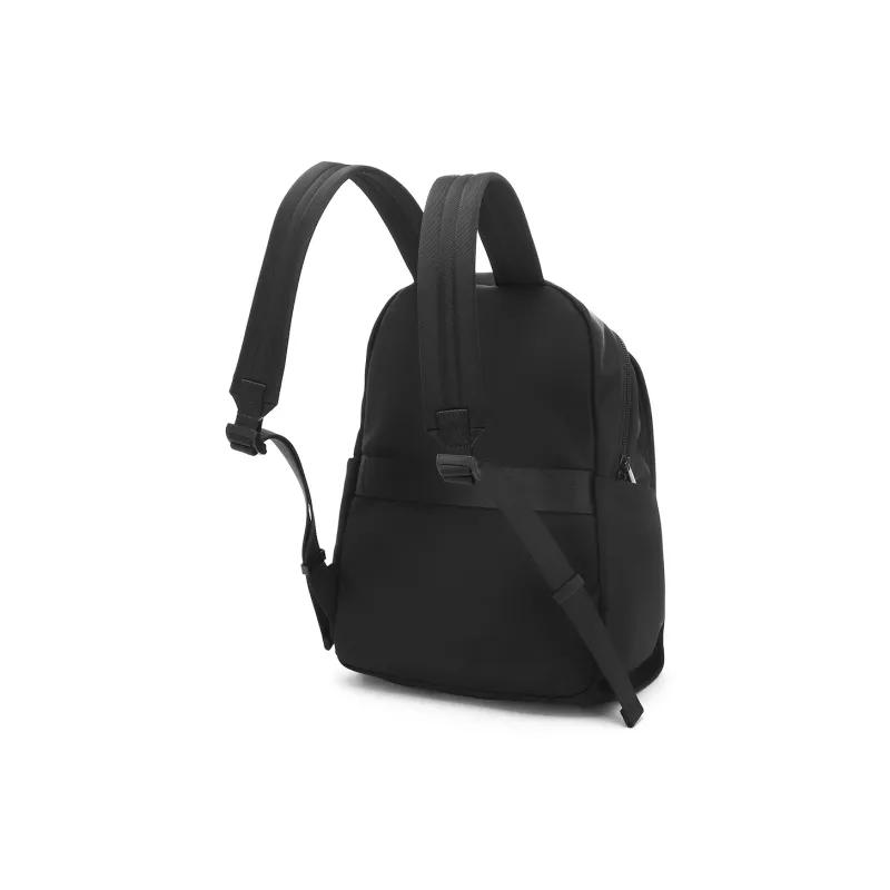 RED DRAGONFLY Fabric With Top Grain Cow Leather Backpack Regular Men Knight Black-2