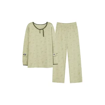 The Story Of The Flower Season Pajama Set Women's Light Green