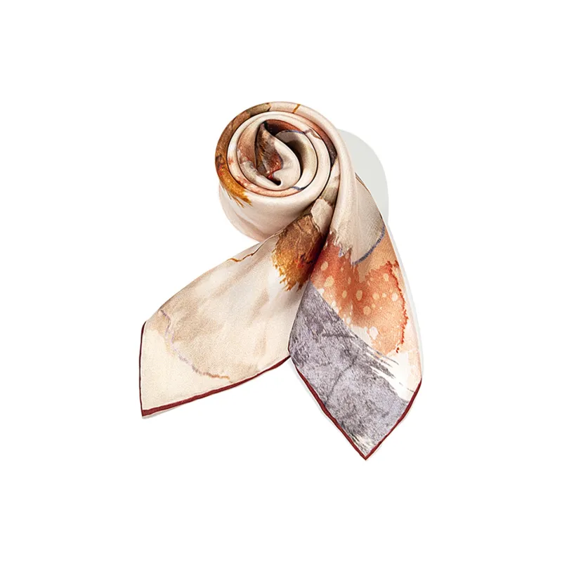 Shanghai Story 100% Mulberry Silk Scarves Women's Fragrant Tea Elegance, Gift Box Set-13