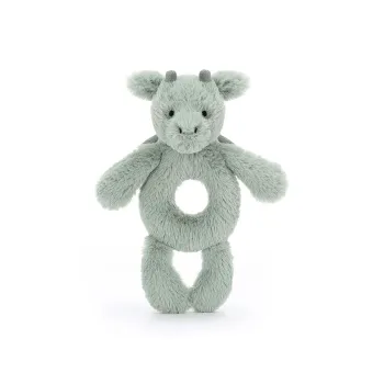 JELLYCAT Fun Universe Shy Dragon Ring Rattle Dolls Plush Doll 18 Cm Height