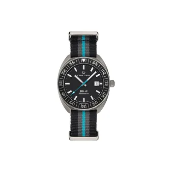 CERTINA Mechanical Movement Men's Watches Watch 41.1mm Black Dial Titanium Watch Case Fabric Strap