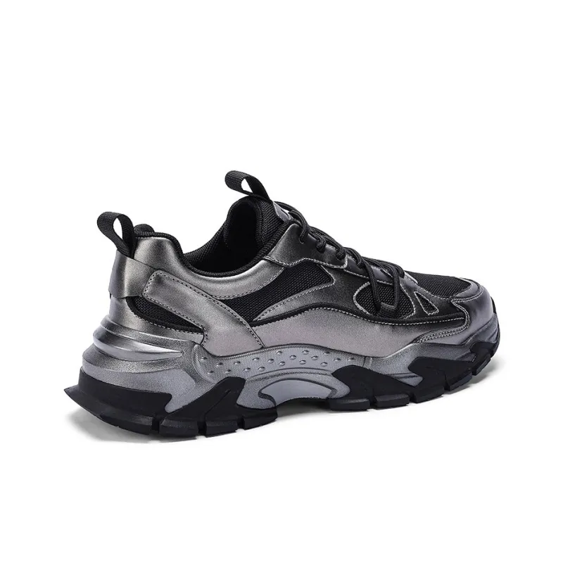 JEEP SPIRIT Slip Resistant Breathable Low Top Chunky Sneakers Men Bronze-3